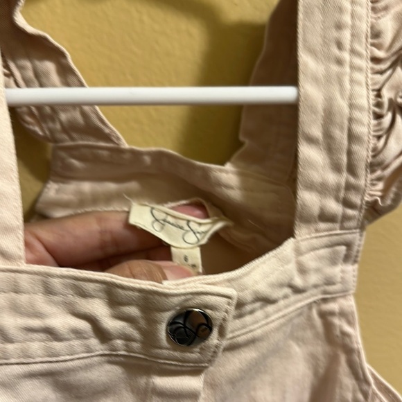 Jessica Simpson Pink Button-Down Dress with Ruffle Straps - Picture 2 of 4